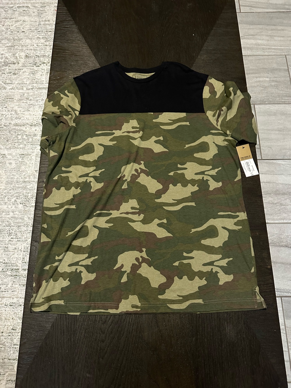 jcpenney Green Camo & Black Long Sleeve Shirt